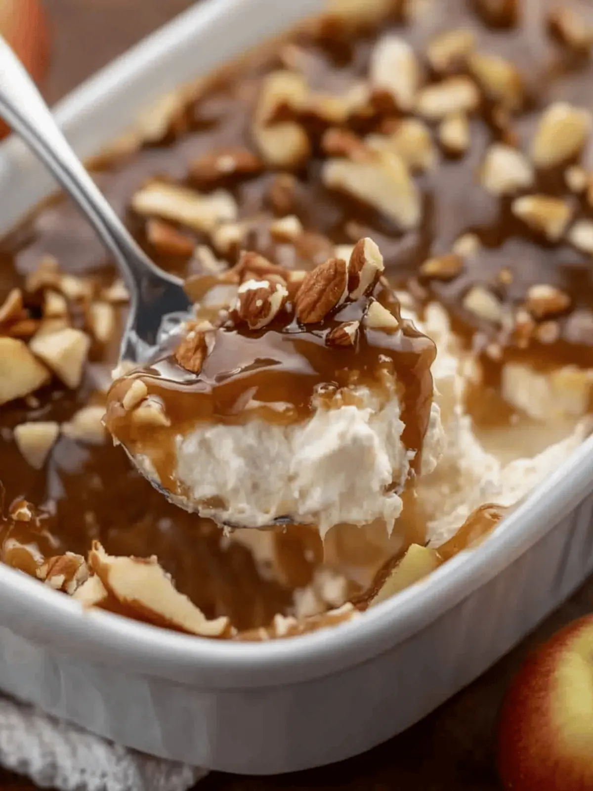Easy caramel apple cheesecake dip