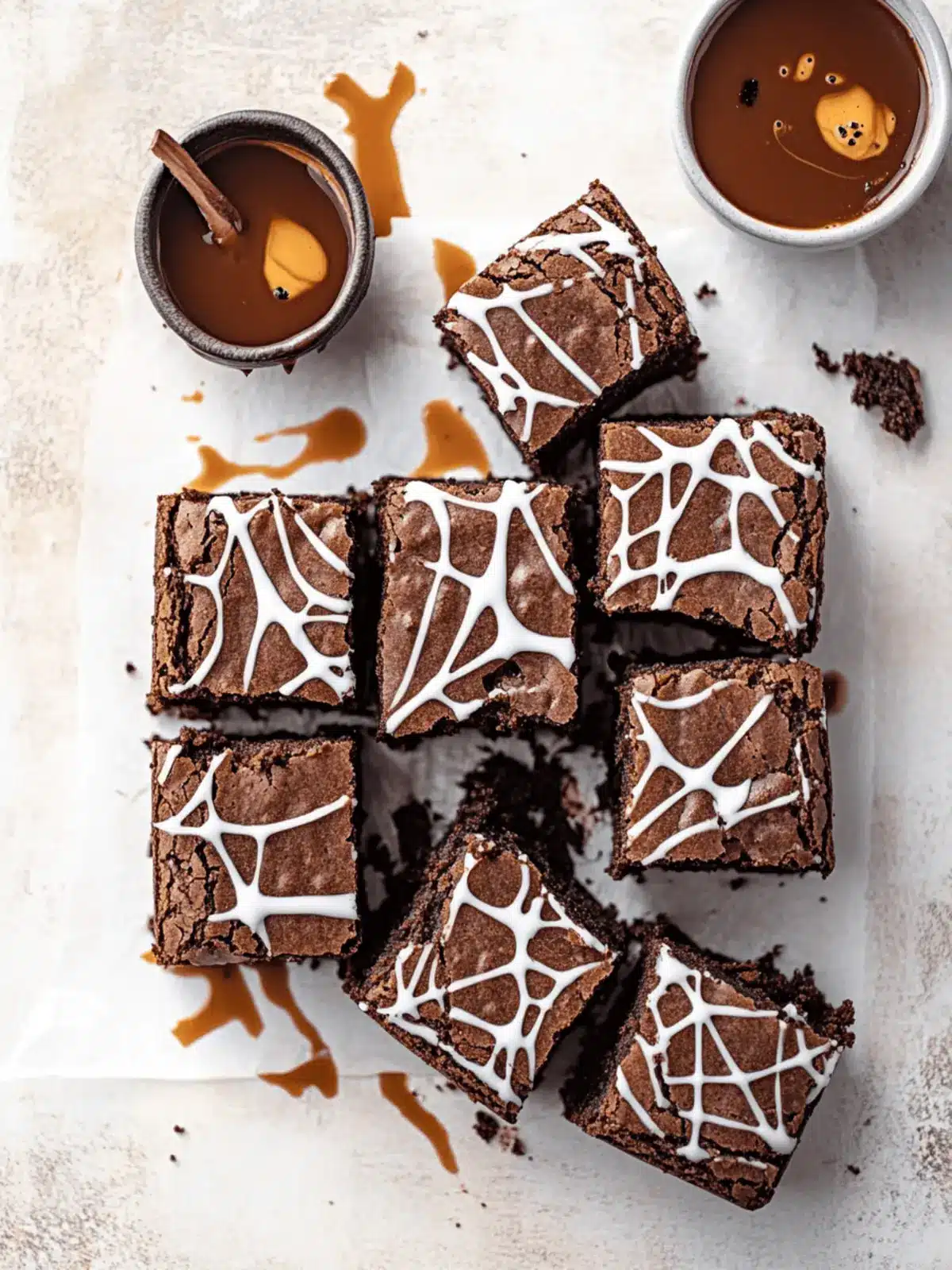 Spider Web Brownies