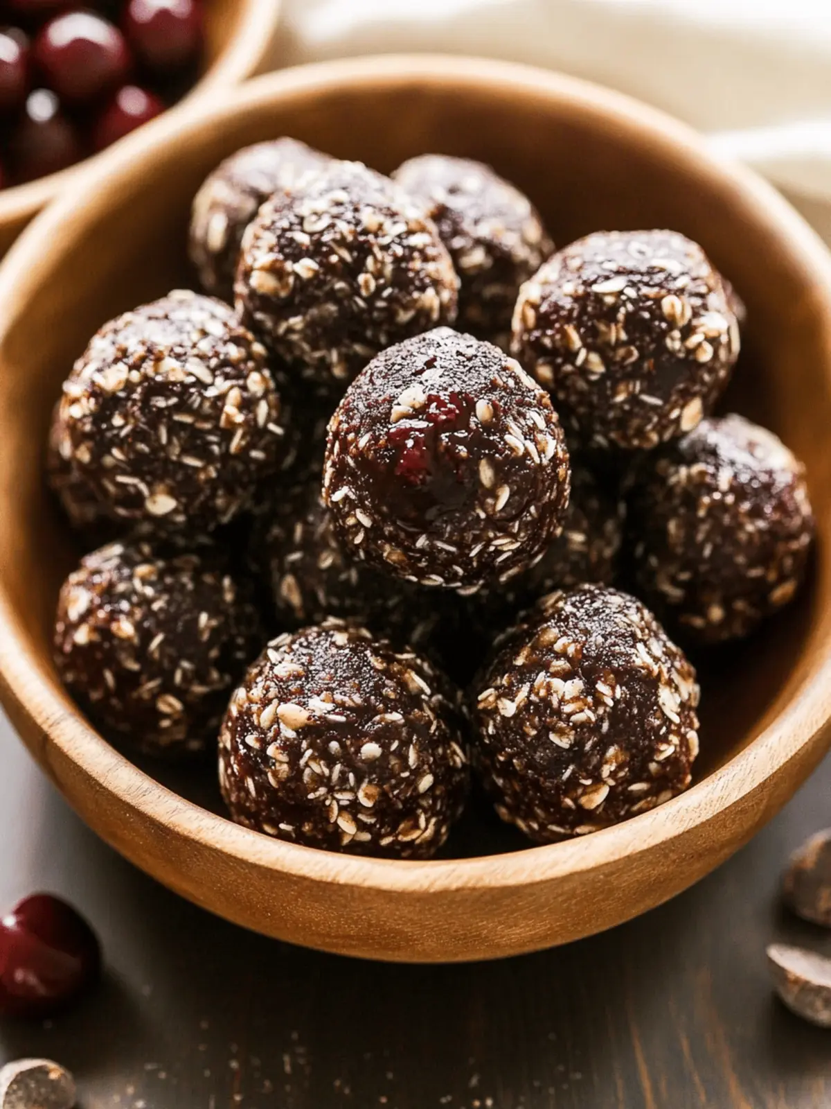 Dark Chocolate Cherry Energy Bites for Instant Energy Boost 3 Dark Chocolate Cherry Energy Bites