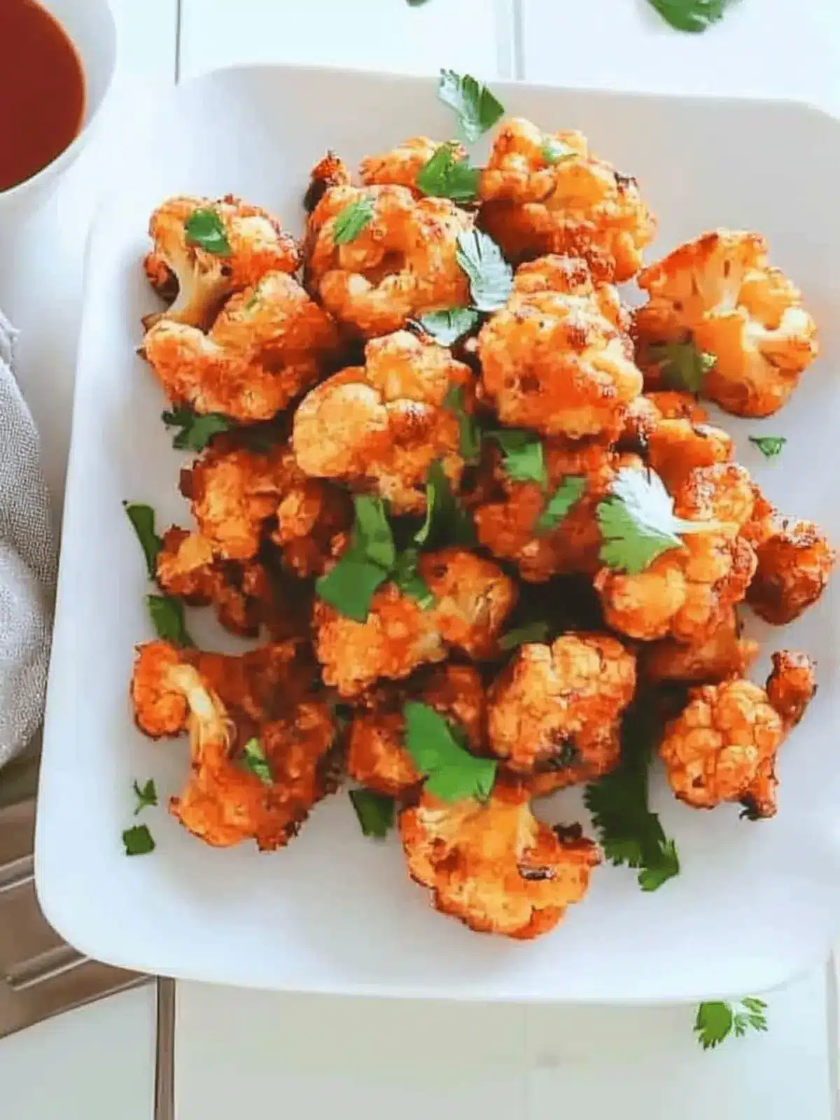 Baked Crispy and Spicy Cauliflower Bites