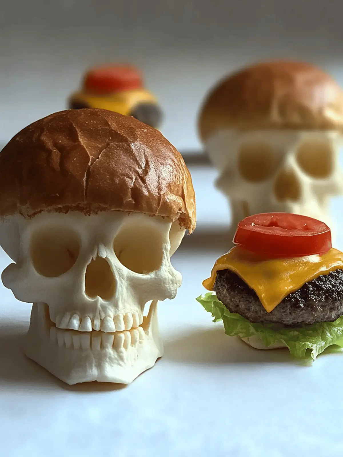 Cheeseburger Skulls: Fun Halloween Treats for the Family 4 Cheeseburger Skulls