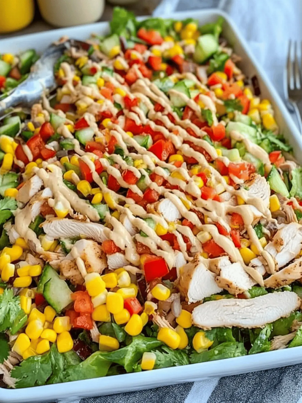 Southwest Chicken Salad with Spicy Ranch Dressing