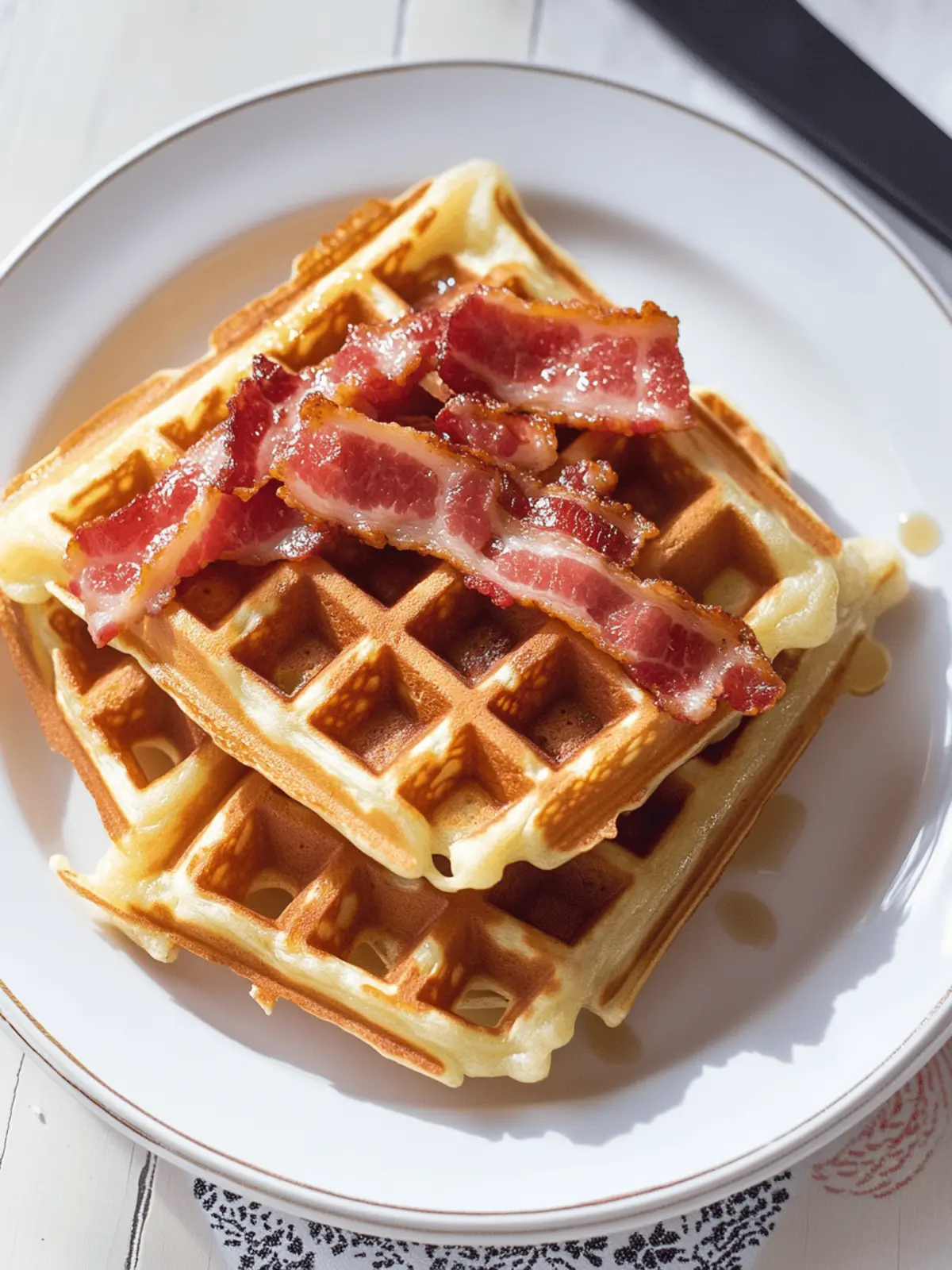 Savor the Crunch: Irresistible Bacon Waffles Recipe 4 Bacon Waffles