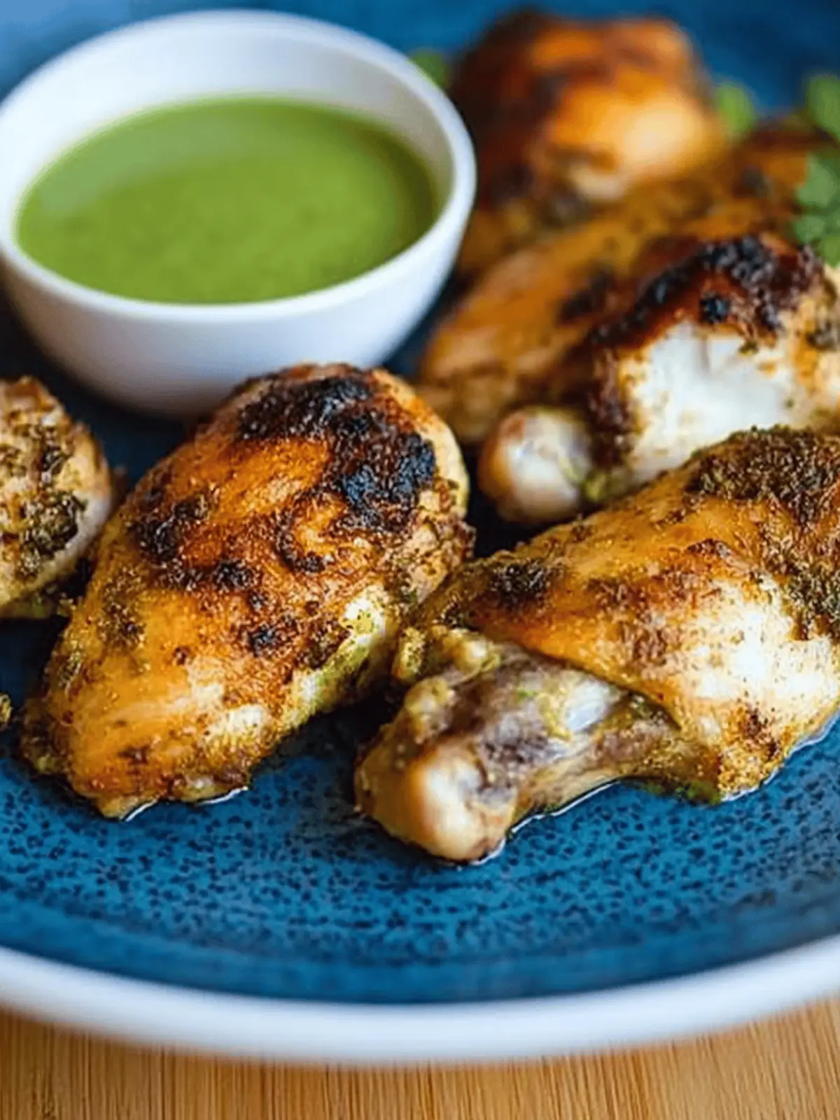 Peruvian Chicken with Green Sauce