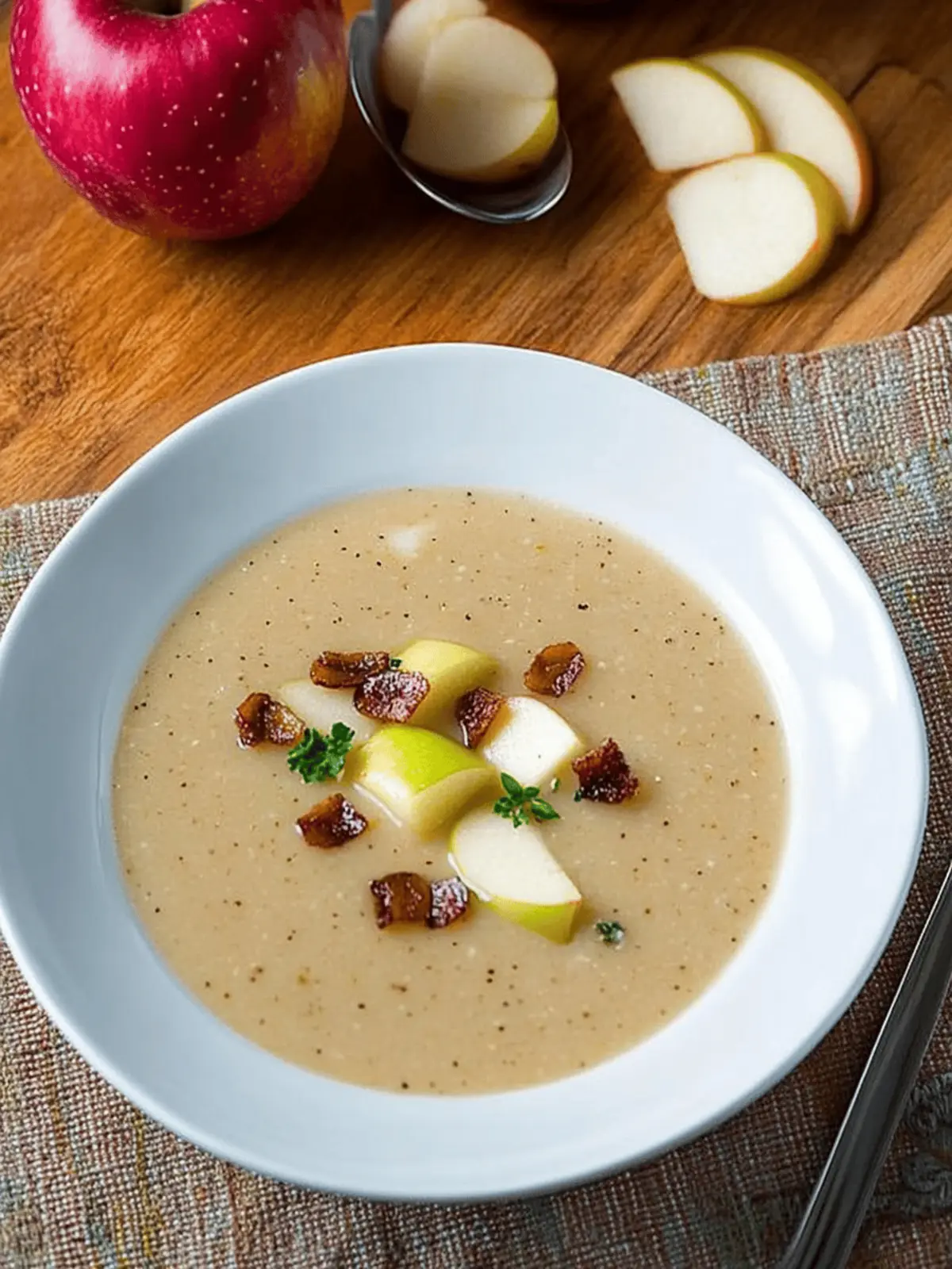 Roasted Apple and Aged White Cheddar Soup