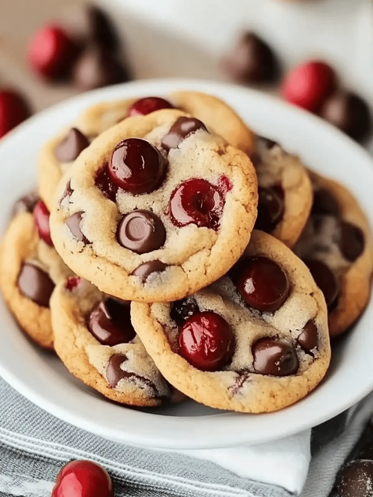 Cherry Chocolate Chip Cookies with Mocha Chips
