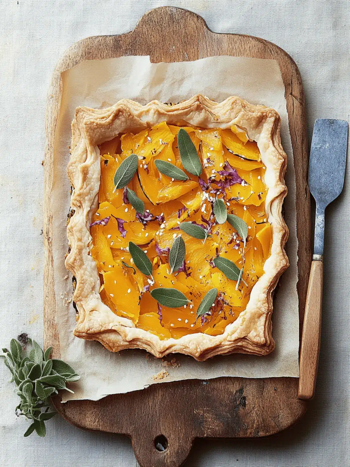 Savory Butternut Squash-Sage Tart for Cozy Winter Gatherings 2 Butternut Squash-Sage Tart