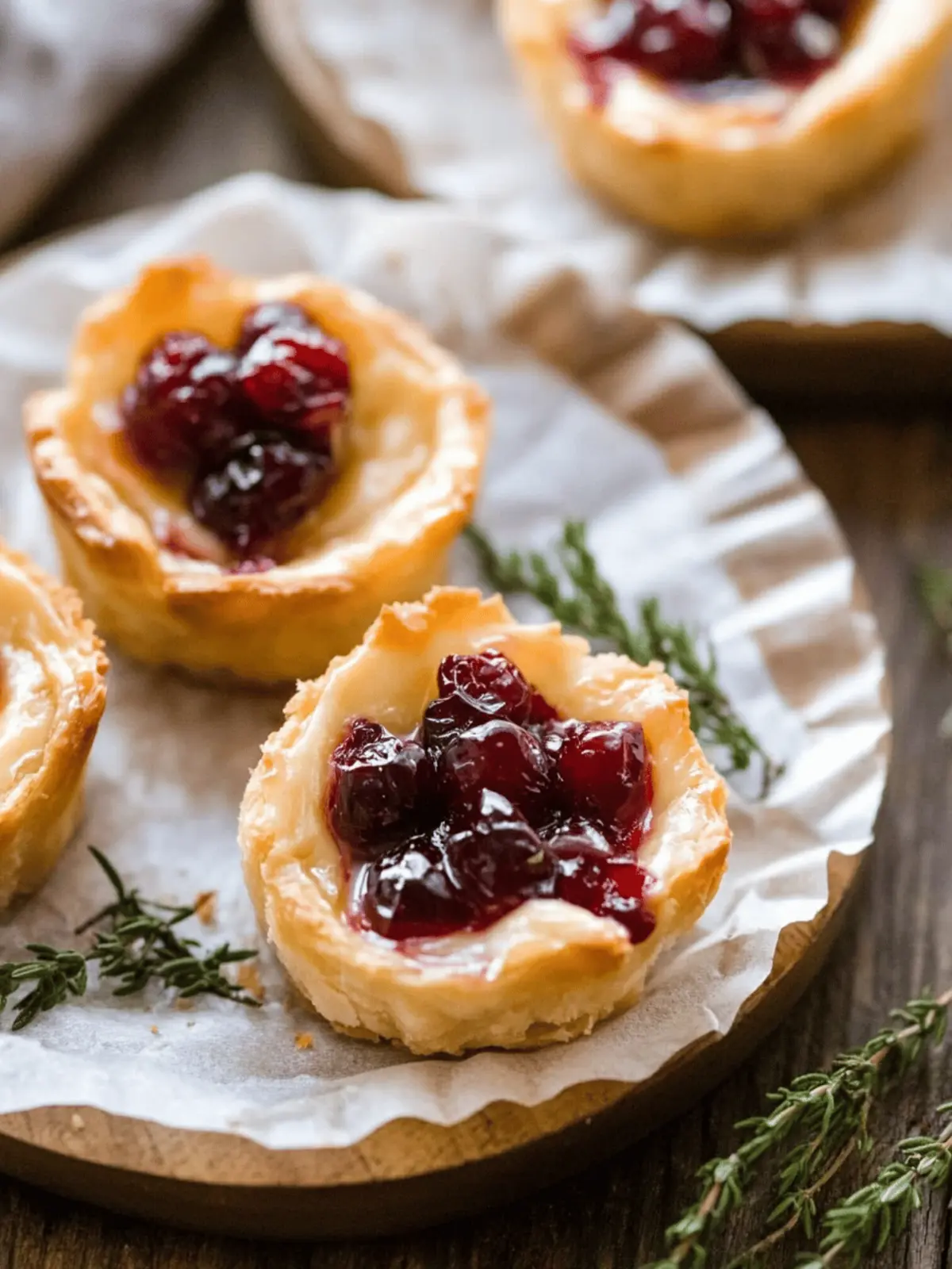Baked Cranberry Brie Bites