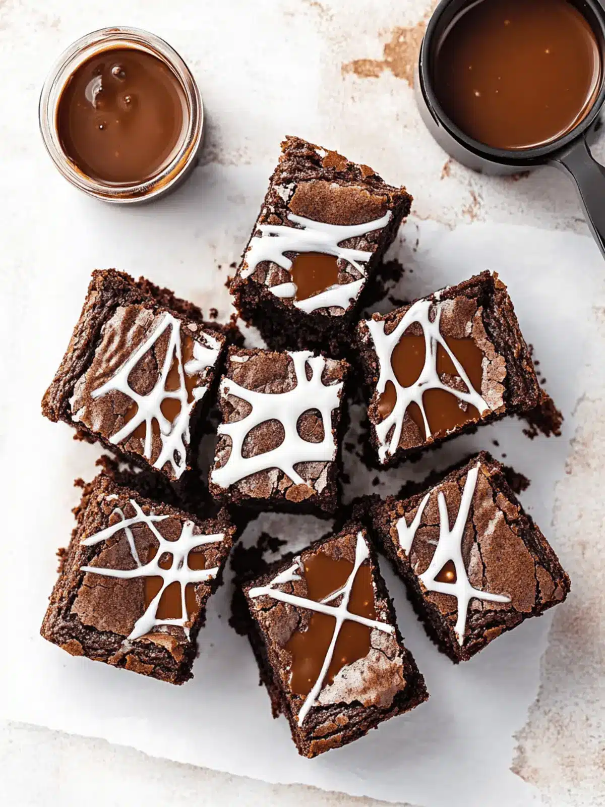 Spider Web Brownies