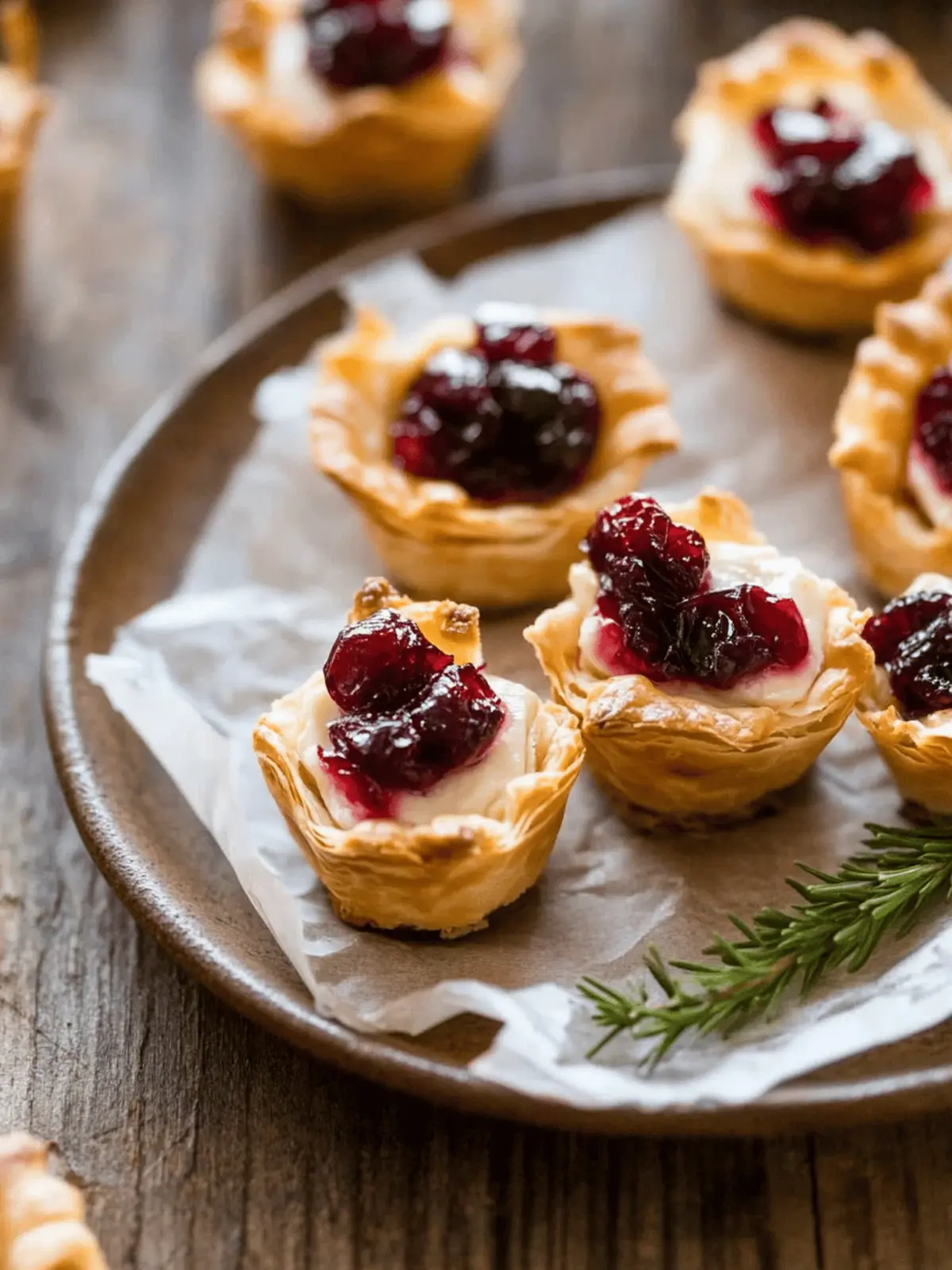 Baked Cranberry Brie Bites
