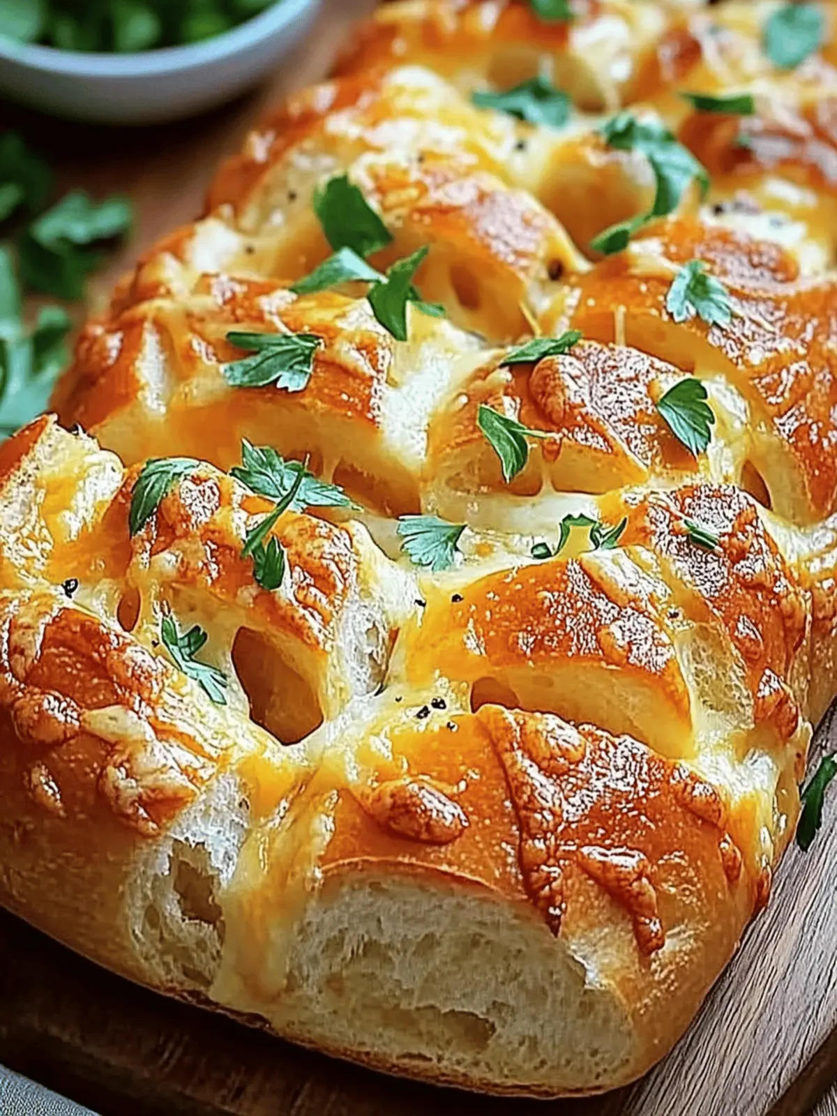 Cheesy Pull-Apart Garlic Bread for Delicious Flavor Bursts 3 Cheesy Pull-Apart Garlic Bread Delightful Flavor Bursts