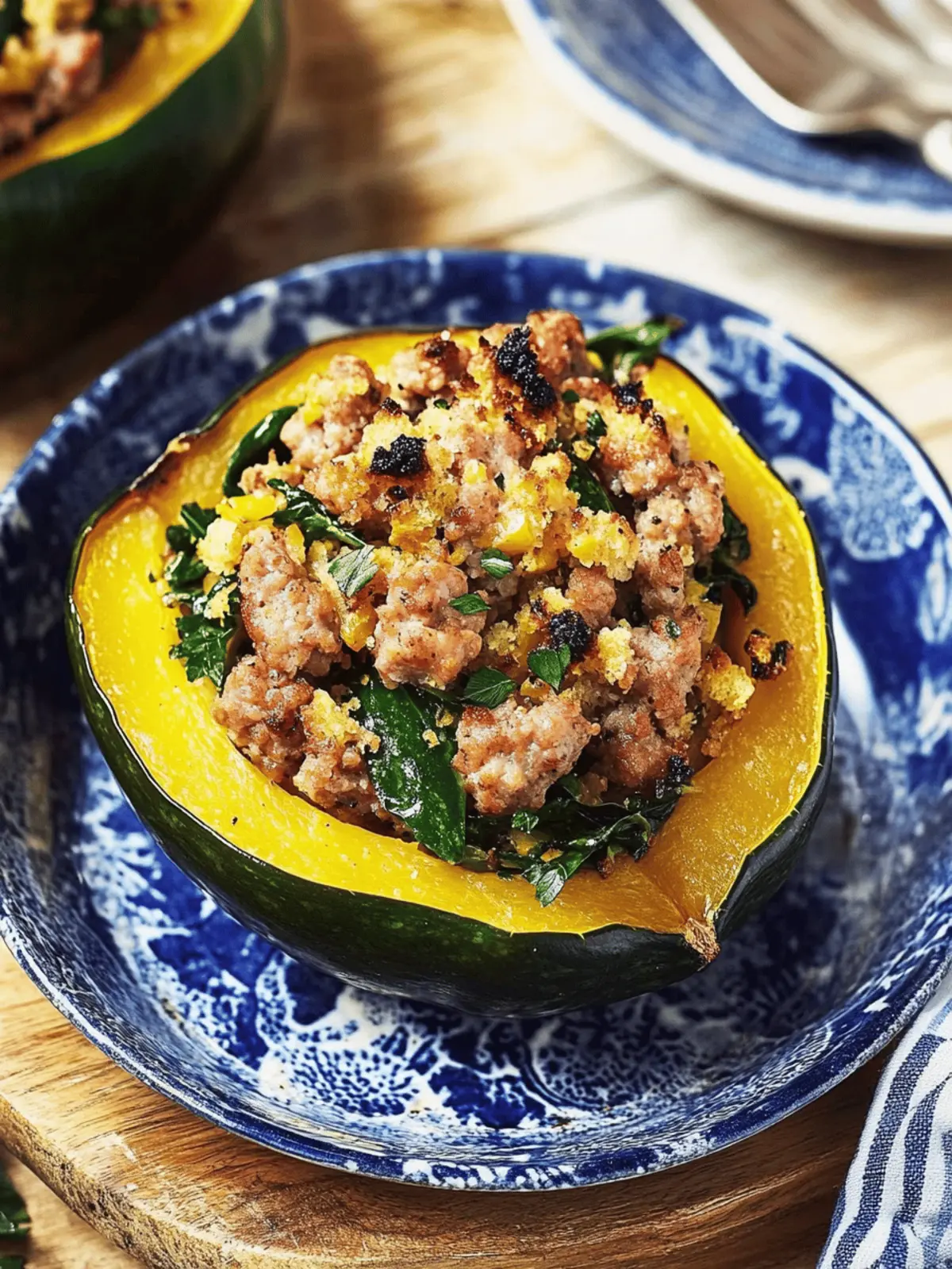 Sausage-Stuffed Acorn Squash