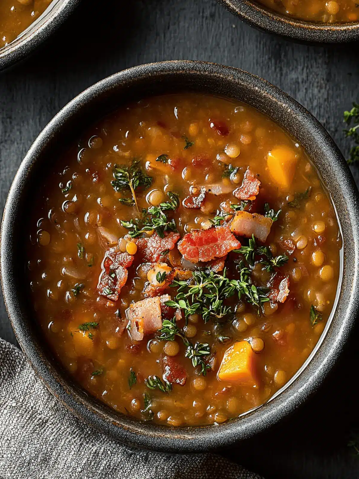 Hearty French Lentil Bacon Soup for Cozy Nights In 3 French Lentil Bacon Soup