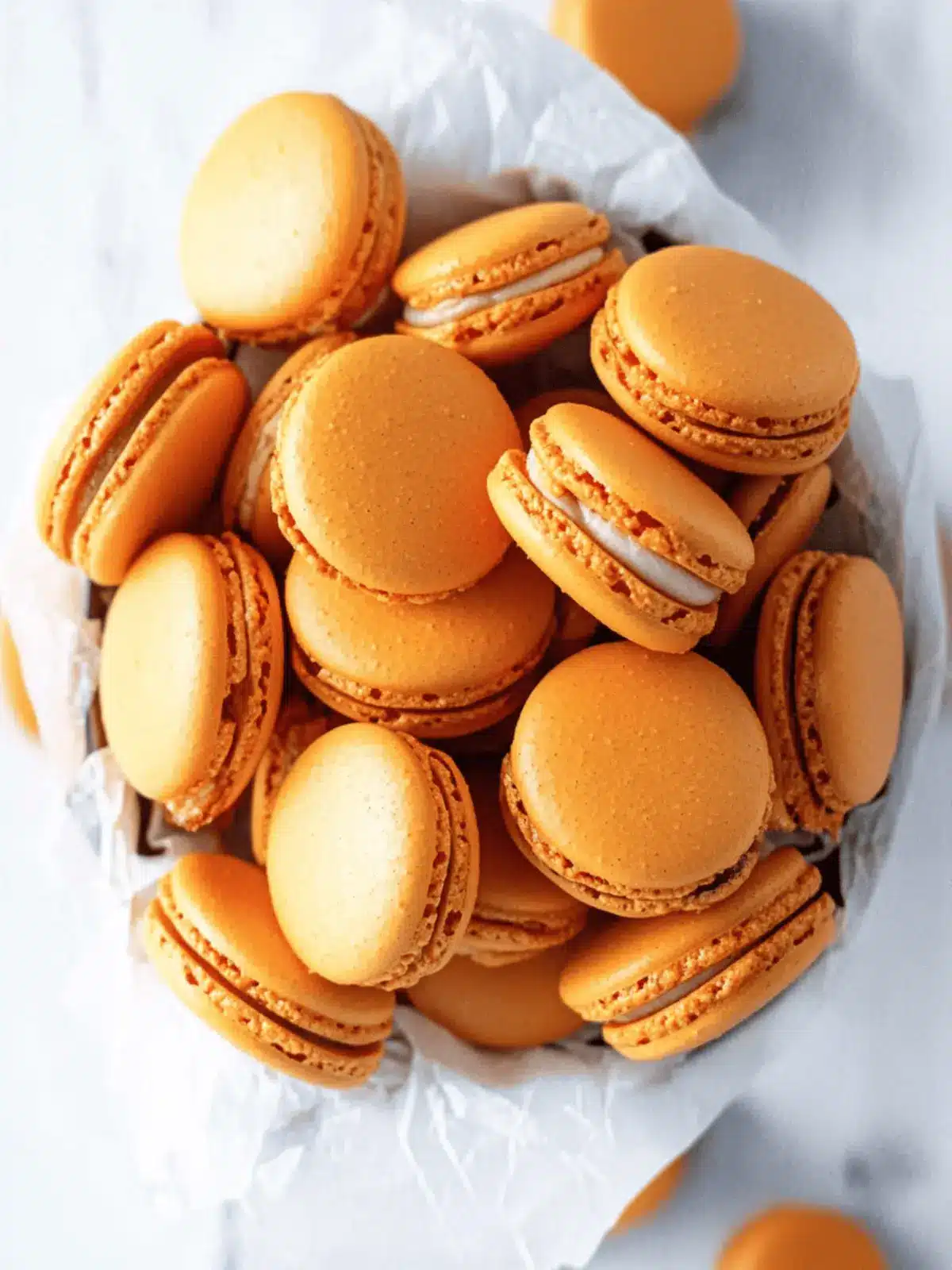 Delicious Pumpkin Pie Macarons: Your Cozy Fall Treat! 2 Pumpkin Pie Macarons