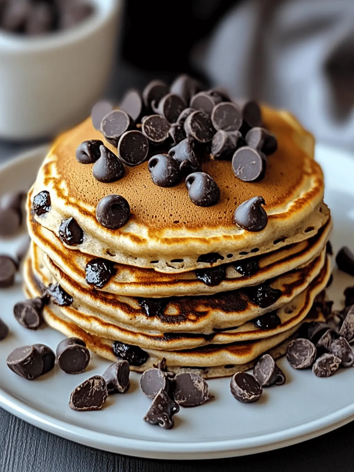 Fluffy Chocolate Chip Pancakes