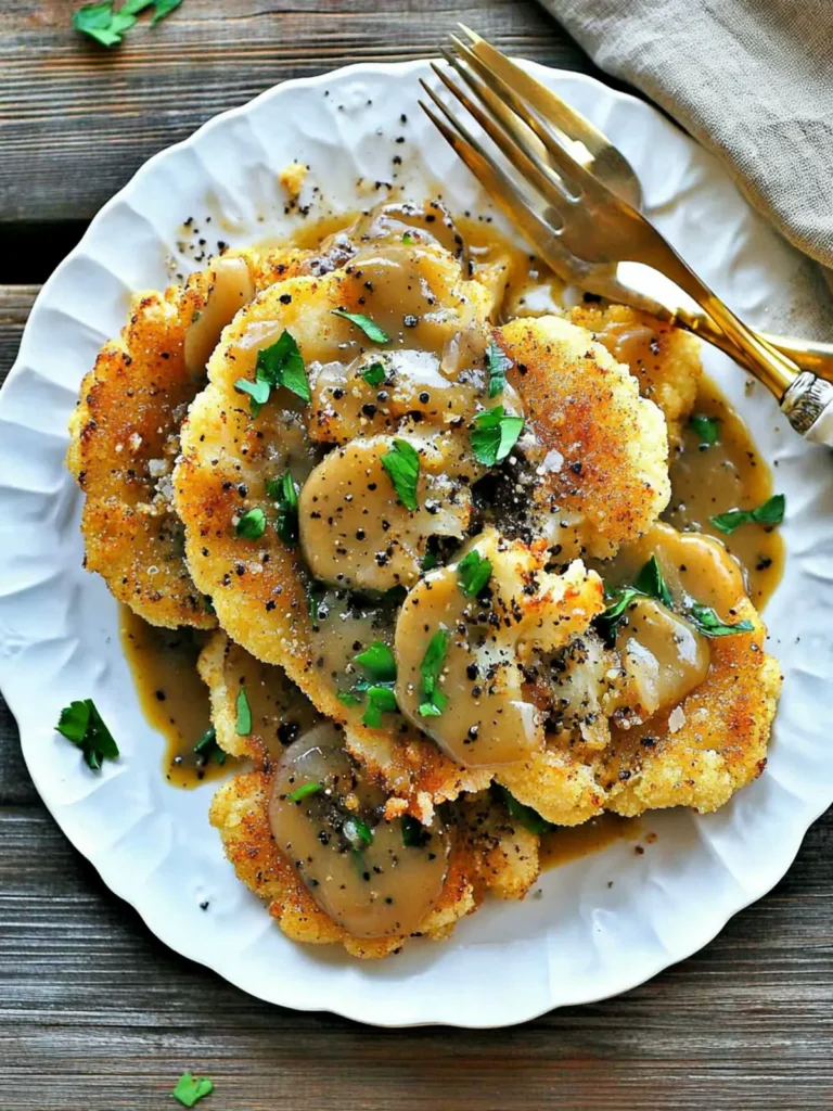 Vegan Crispy Black Pepper Cauliflower Steaks