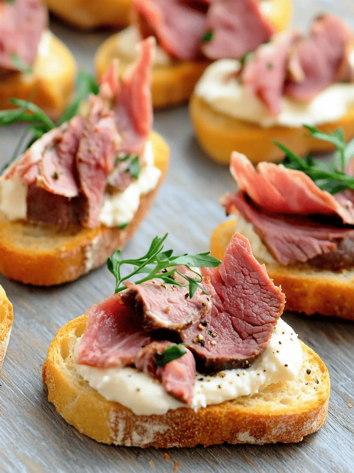 Savory Roast Beef Crostini: A Simple, Elegant Appetizer 4 Roast Beef Crostini