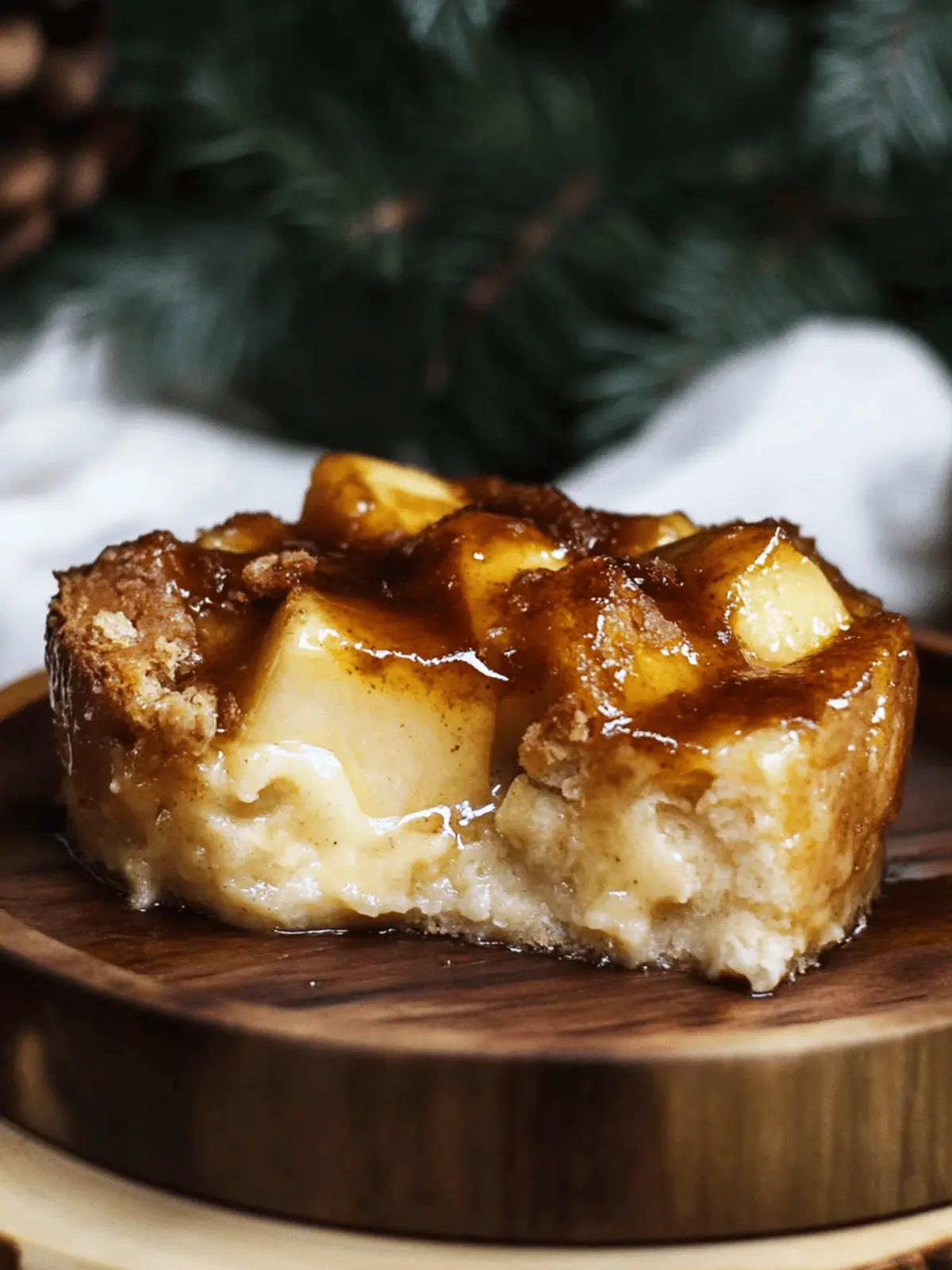 Cardamom Pear Bread Pudding