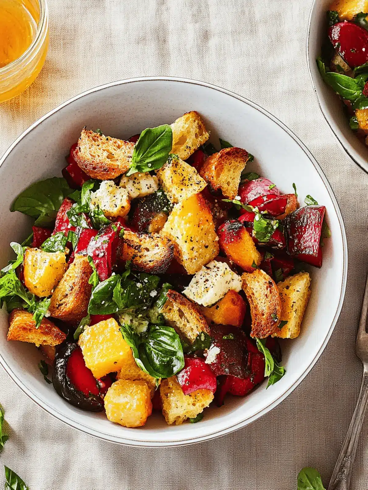 Hearty Winter Rainbow Panzanella Salad for Cozy Nights 2 Winter Rainbow Panzanella Salad