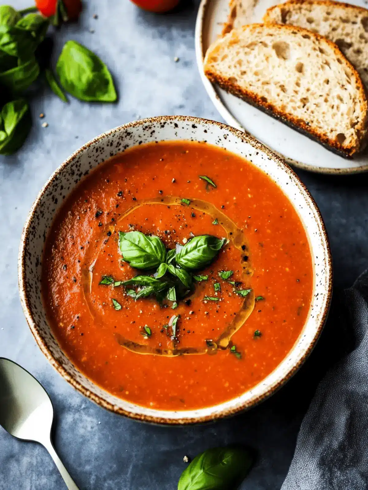 Irresistible Roasted Tomato Basil Soup - Vegan Comfort in a Bowl 4 Roasted Tomato Basil Soup