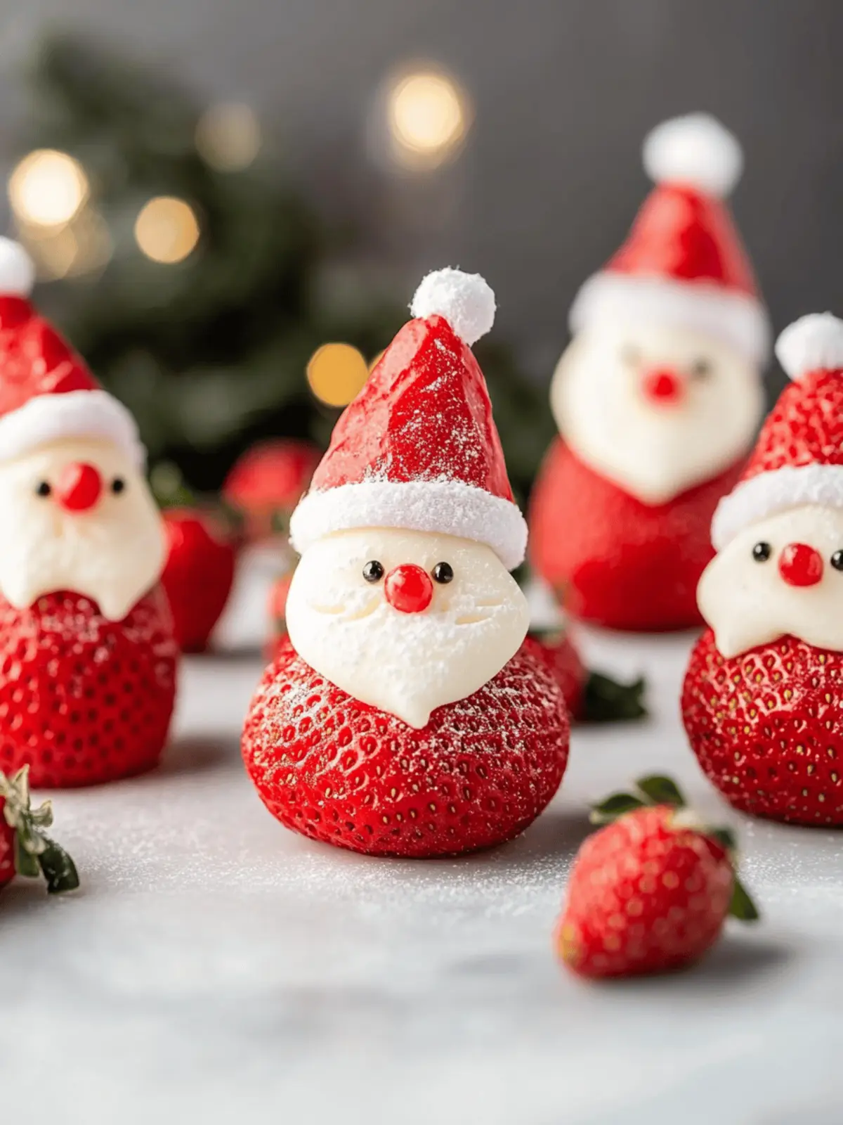 Delightful Strawberry Santas: No-Bake Holiday Treats You’ll Love 3 Strawberry Santas