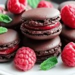 Dark Chocolate Raspberry Macarons: Elegant Treats to Savor 9 Dark Chocolate Raspberry Macarons