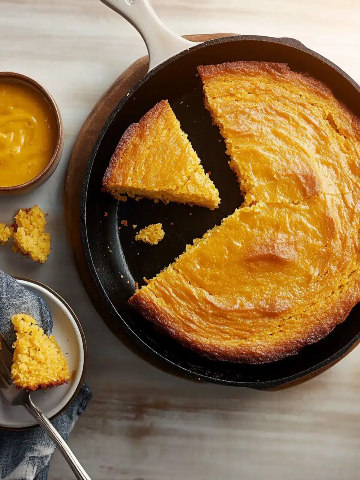 Moist Skillet Cornbread with Sweet Honey Butter Bliss 5 Skillet Cornbread