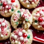 Candy Cane Kiss Cookies