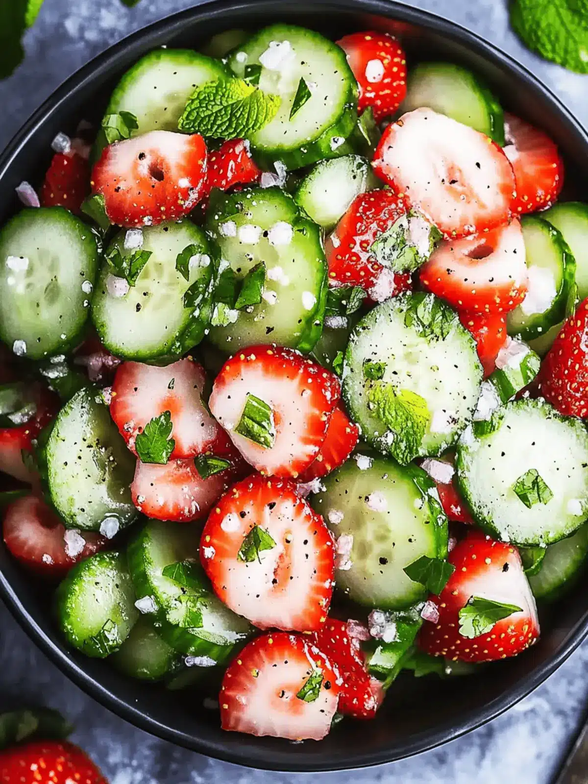 Cucumber Strawberry Salad (6 Ingredients) for Easy Summer Bliss 2 Cucumber Strawberry Salad (6 Ingredients)