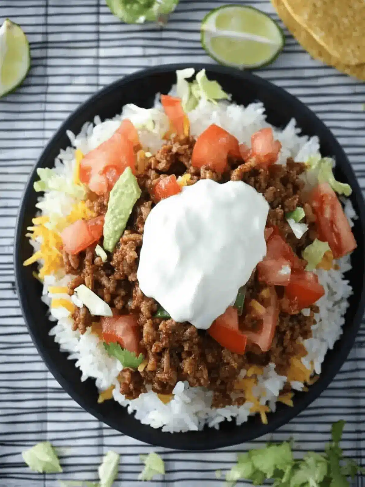 Savory Taco Rice Bowl: A Fun Twist on Dinner Tonight 4 Taco Rice