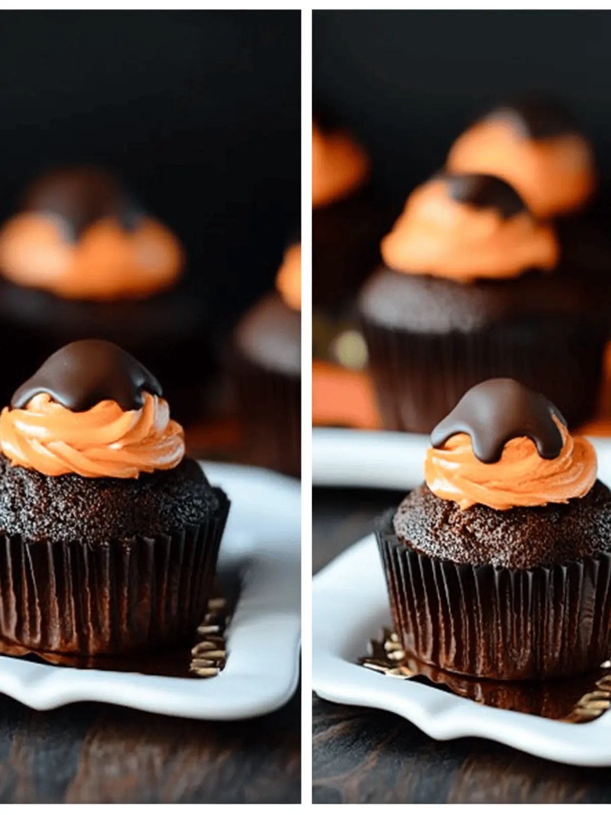 Chocolate Pumpkin Cupcakes