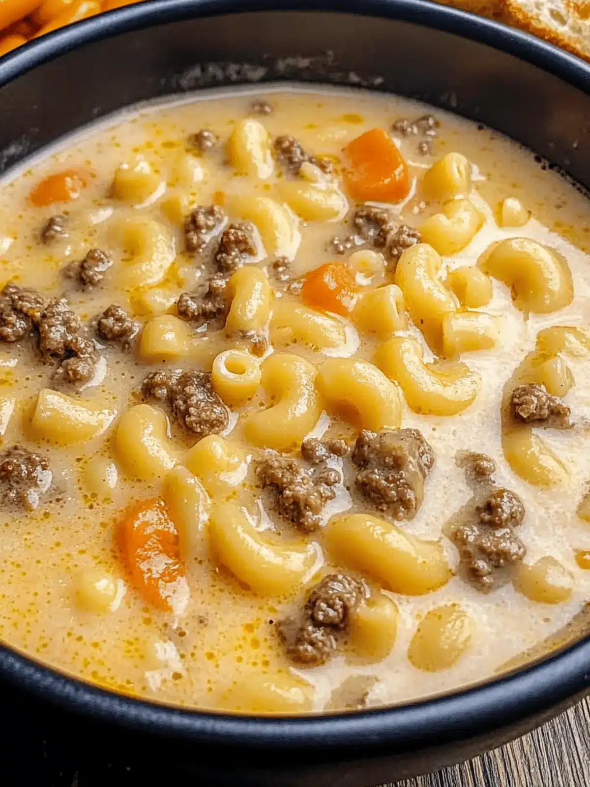 Cheeseburger Macaroni Soup: Comfort in Every Creamy Spoonful 5 Cheeseburger Macaroni Soup