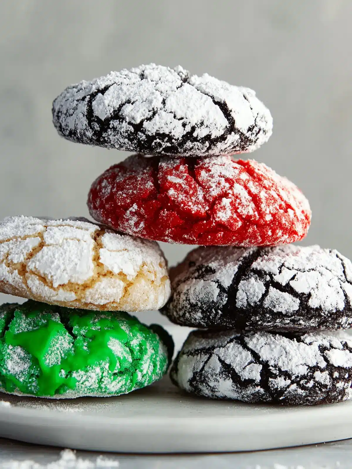 Kwanzaa Crinkle Cookies