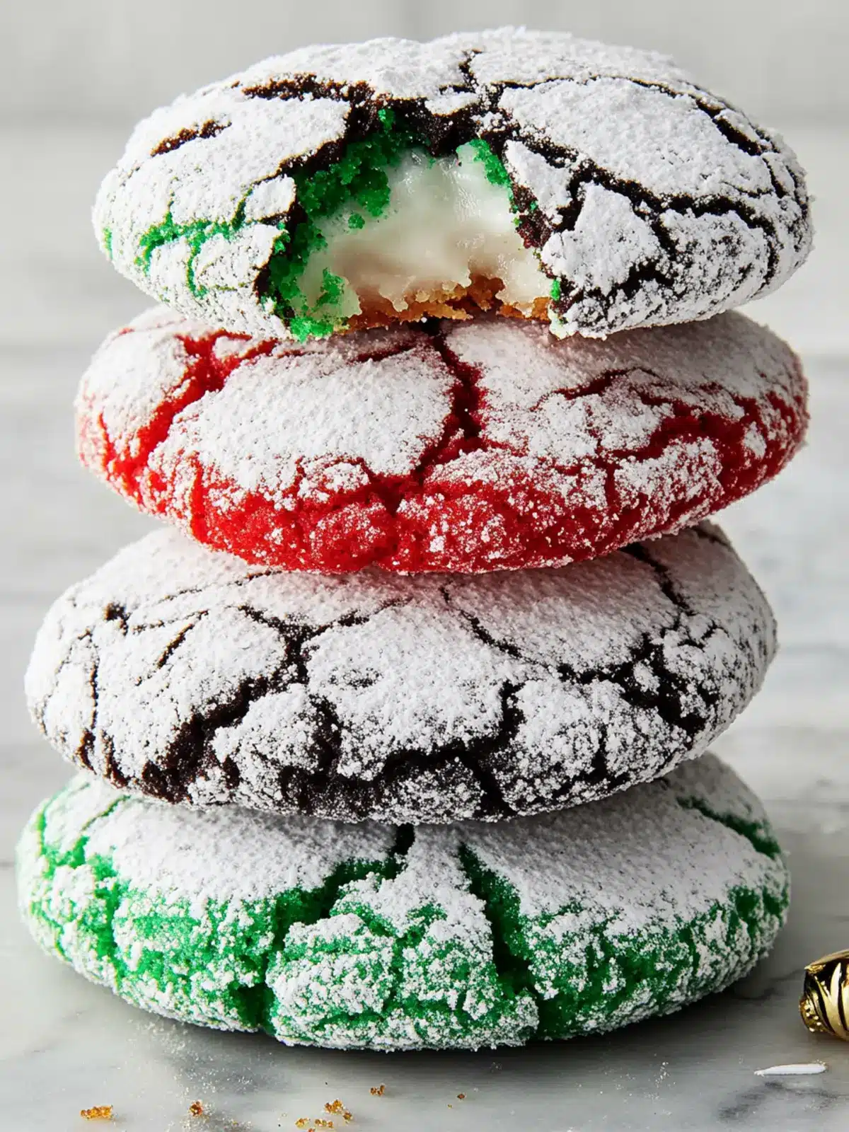Kwanzaa Crinkle Cookies