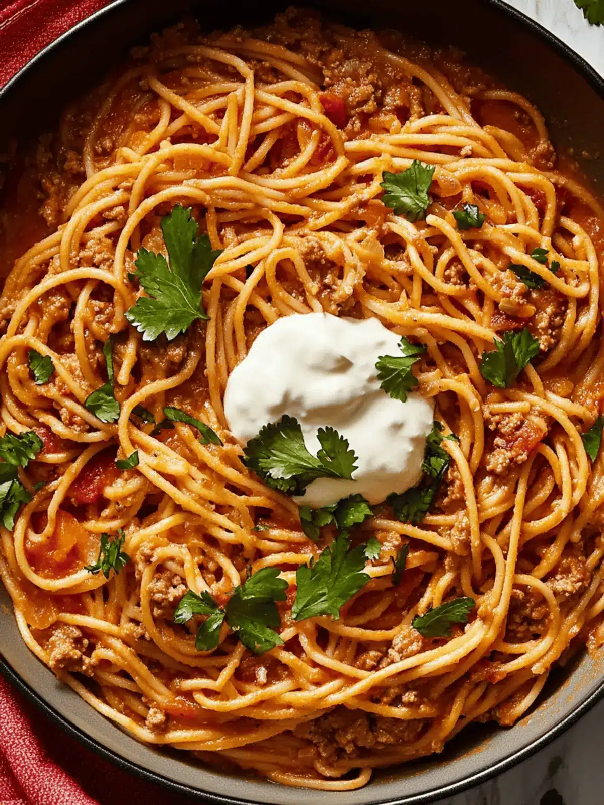 Taco Spaghetti: One-Pot Wonder for Quick Family Dinners 2 Taco Spaghetti