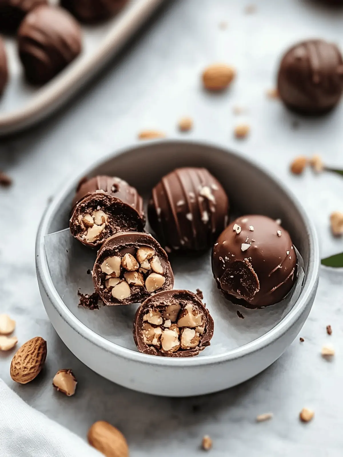 Indulge in Nutty Chocolate Ball Cookies with Creamy Bliss 3 Nutty Chocolate Ball Cookies