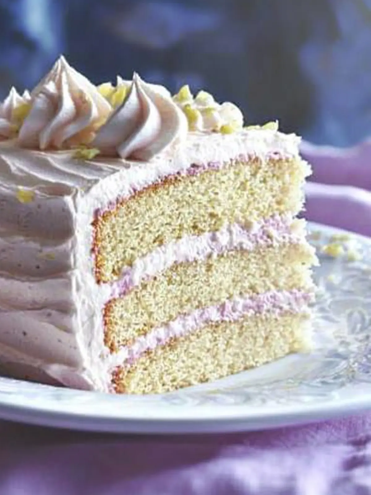 Champagne Cake with Champagne Italian Meringue Buttercream