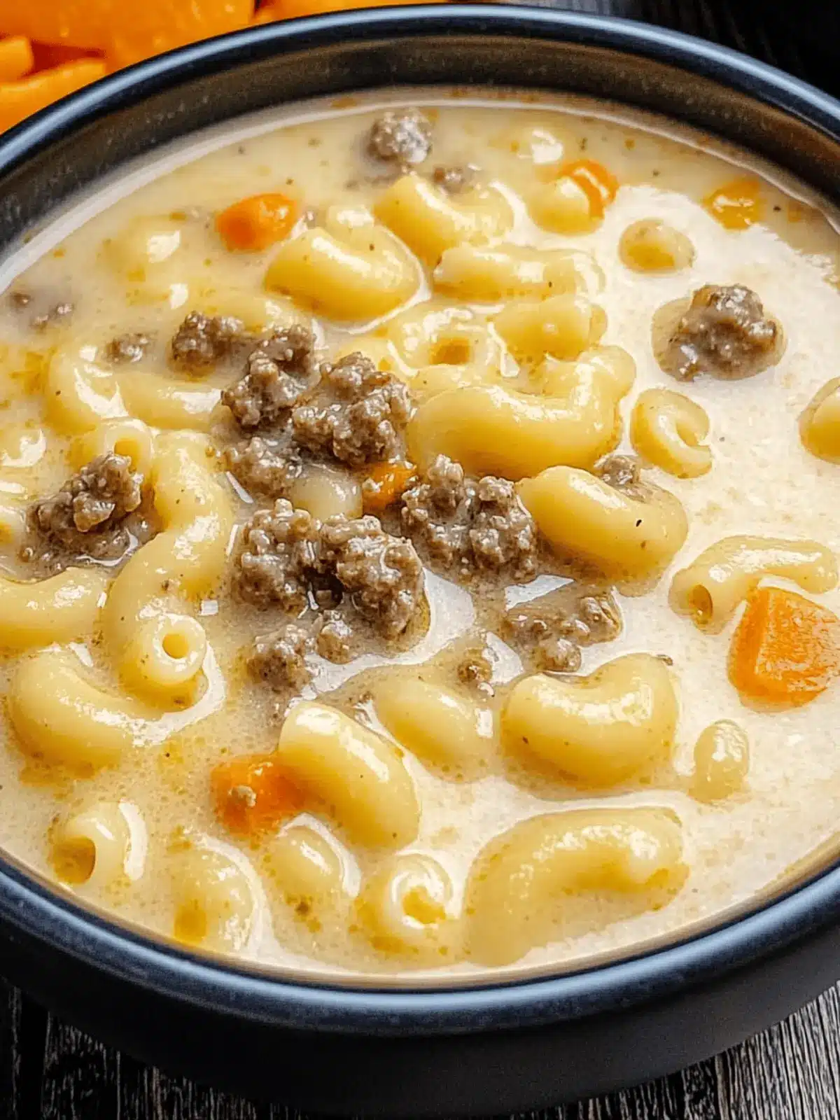 Cheeseburger Macaroni Soup: Comfort in Every Creamy Spoonful 4 Cheeseburger Macaroni Soup
