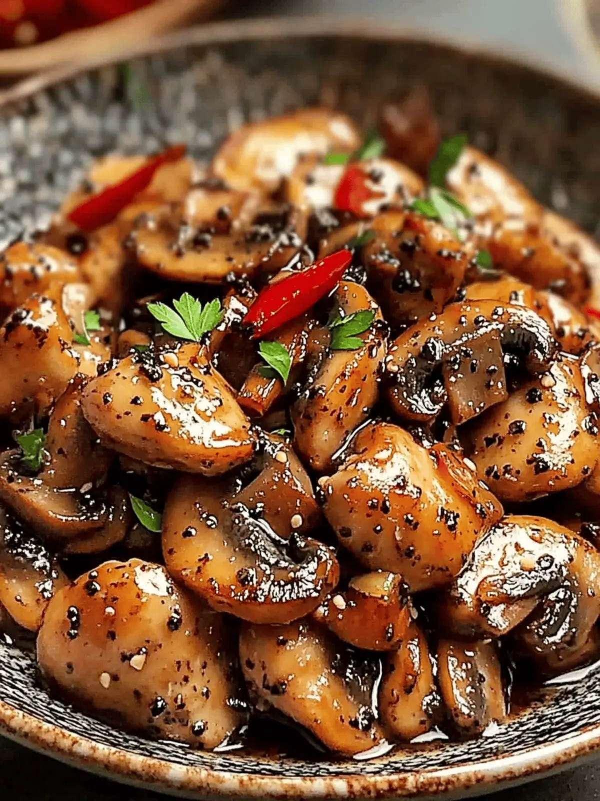 Savory Black Pepper Chicken with Mushrooms: Quick & Easy Delight 3 Black Pepper Chicken with Mushrooms