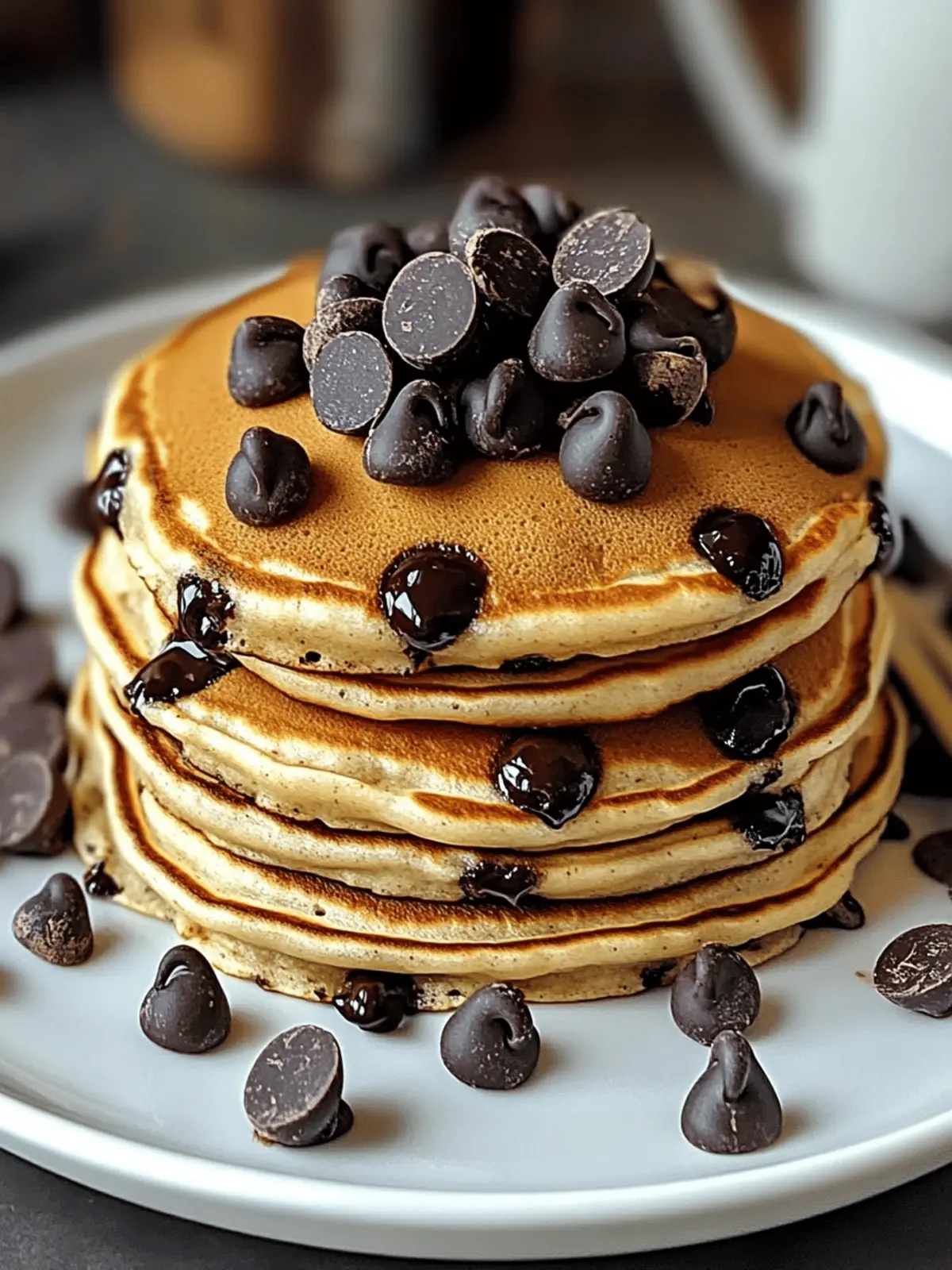 Fluffy Chocolate Chip Pancakes