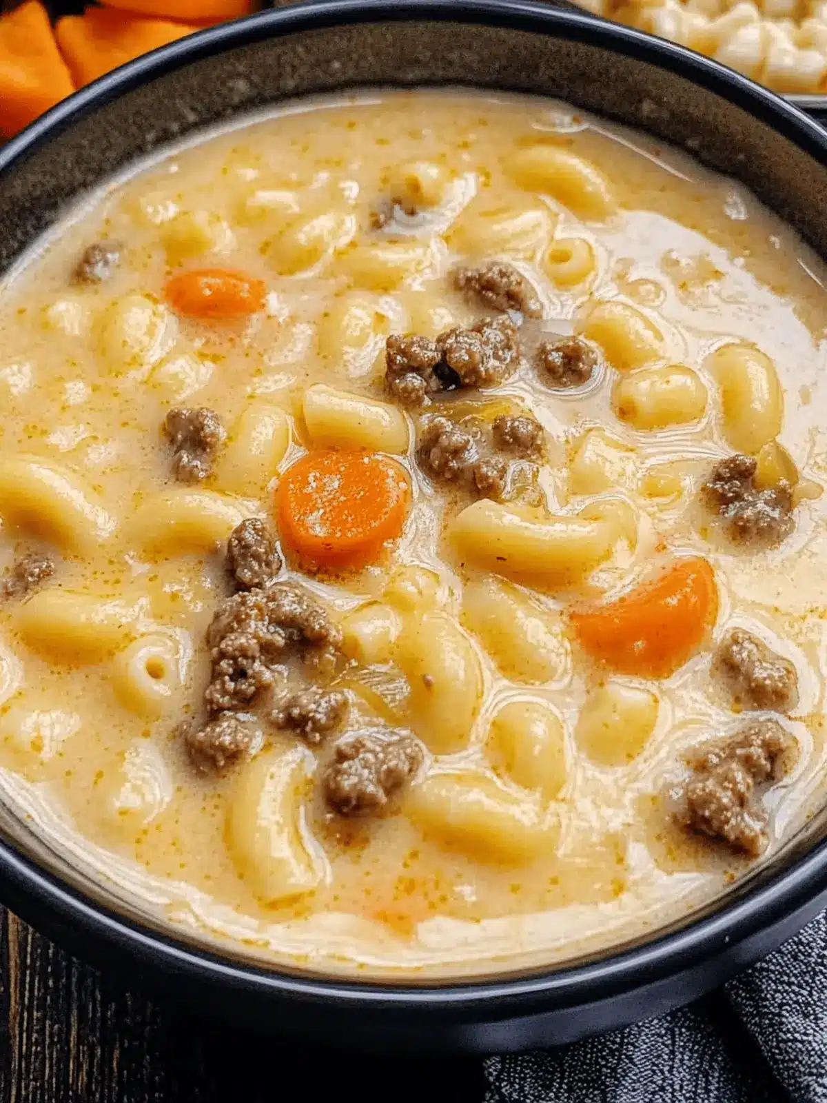 Cheeseburger Macaroni Soup: Comfort in Every Creamy Spoonful 3 Cheeseburger Macaroni Soup