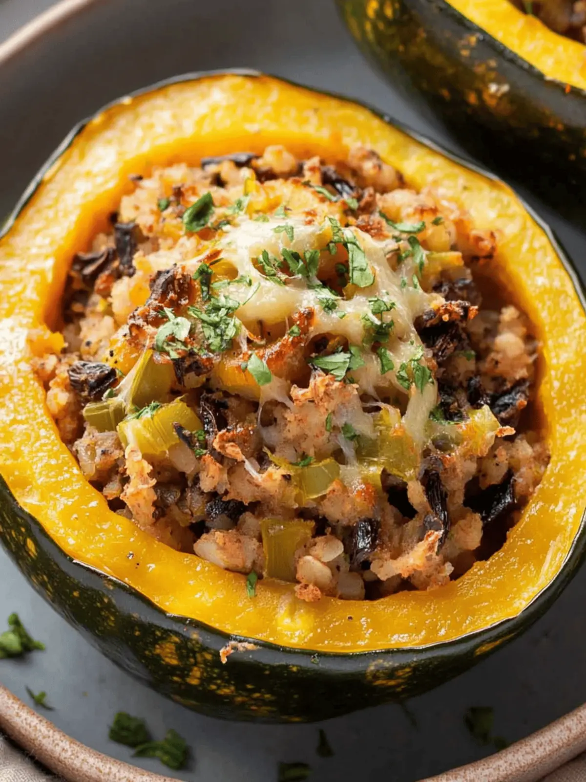 Delicious Vegan Stuffed Acorn Squash for Fall Flavor Bliss 3 Vegan Stuffed Acorn Squash