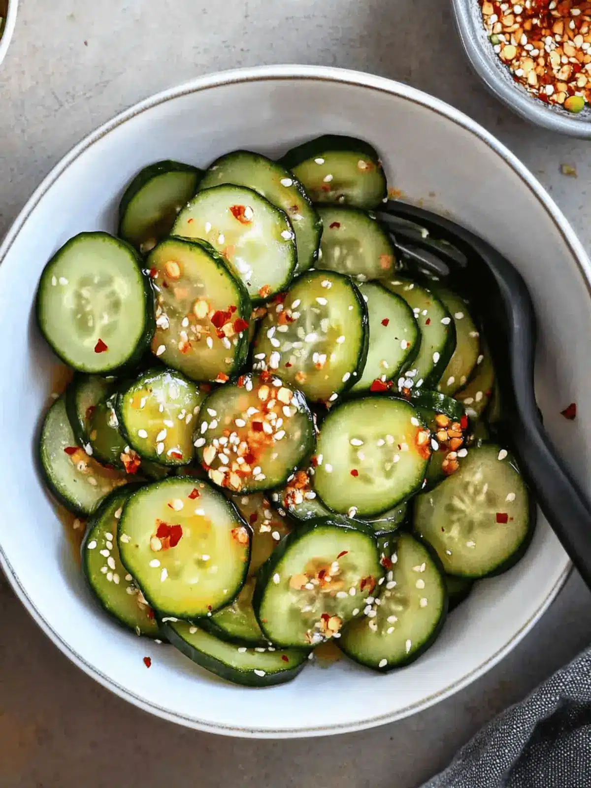 Zesty Spicy Asian Cucumber Salad: A Refreshing Vegan Delight 3 Spicy Asian Cucumber Salad