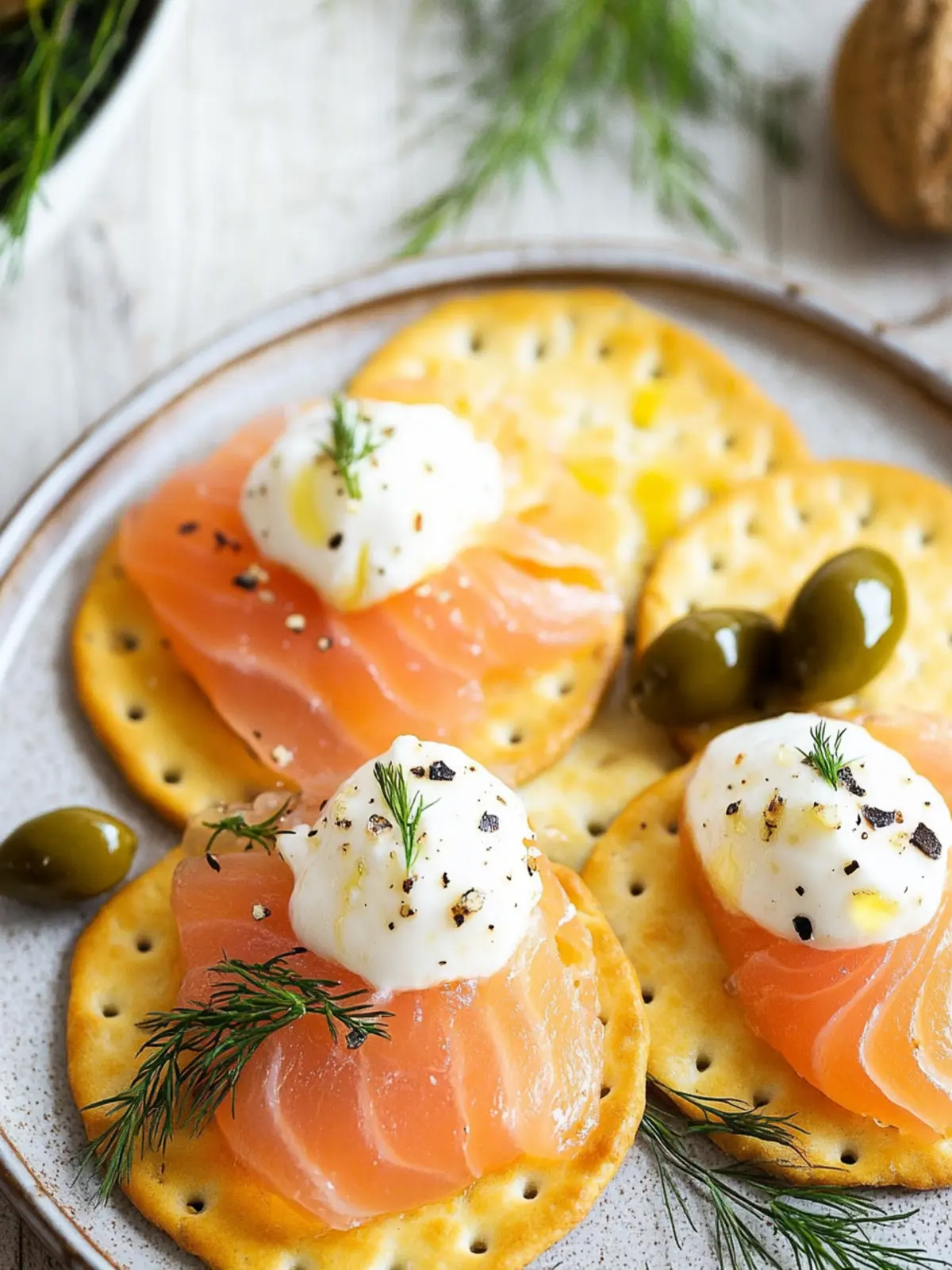 Smoked Salmon Crackers