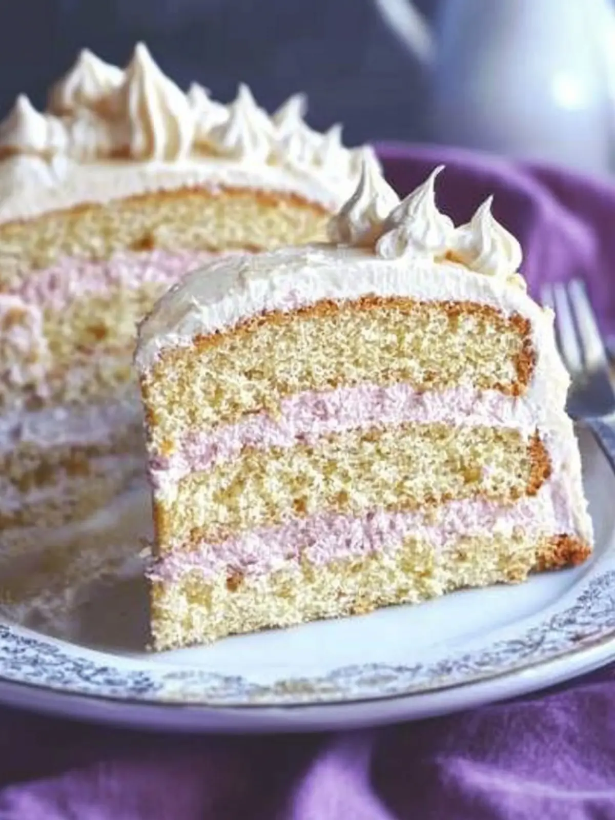 Champagne Cake with Champagne Italian Meringue Buttercream