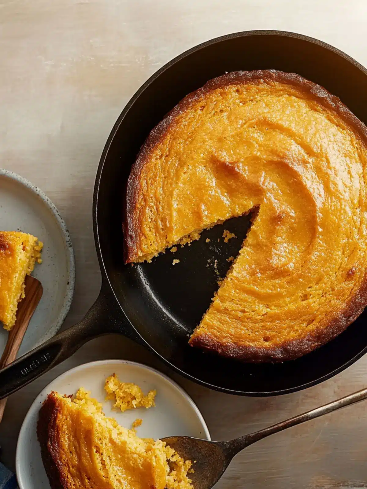 Moist Skillet Cornbread with Sweet Honey Butter Bliss 4 Skillet Cornbread