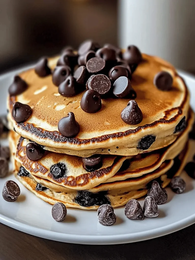 Fluffy Chocolate Chip Pancakes