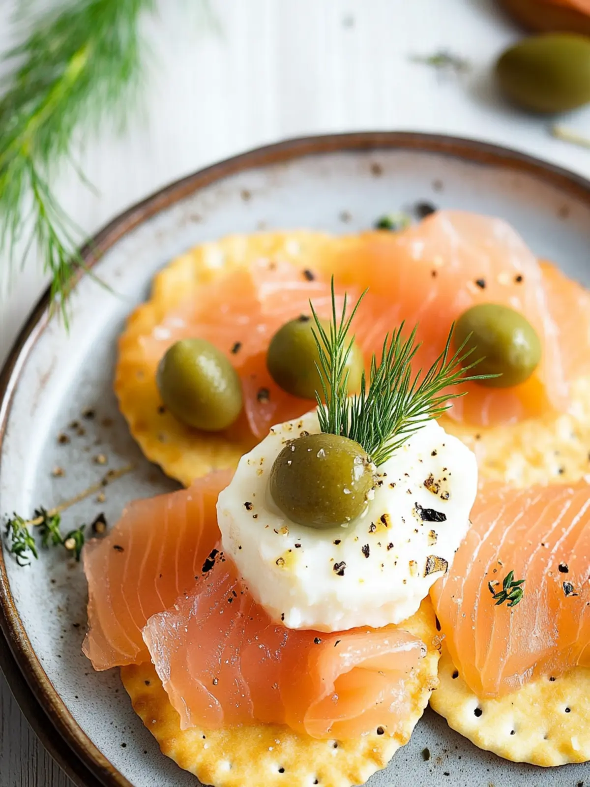 Smoked Salmon Crackers