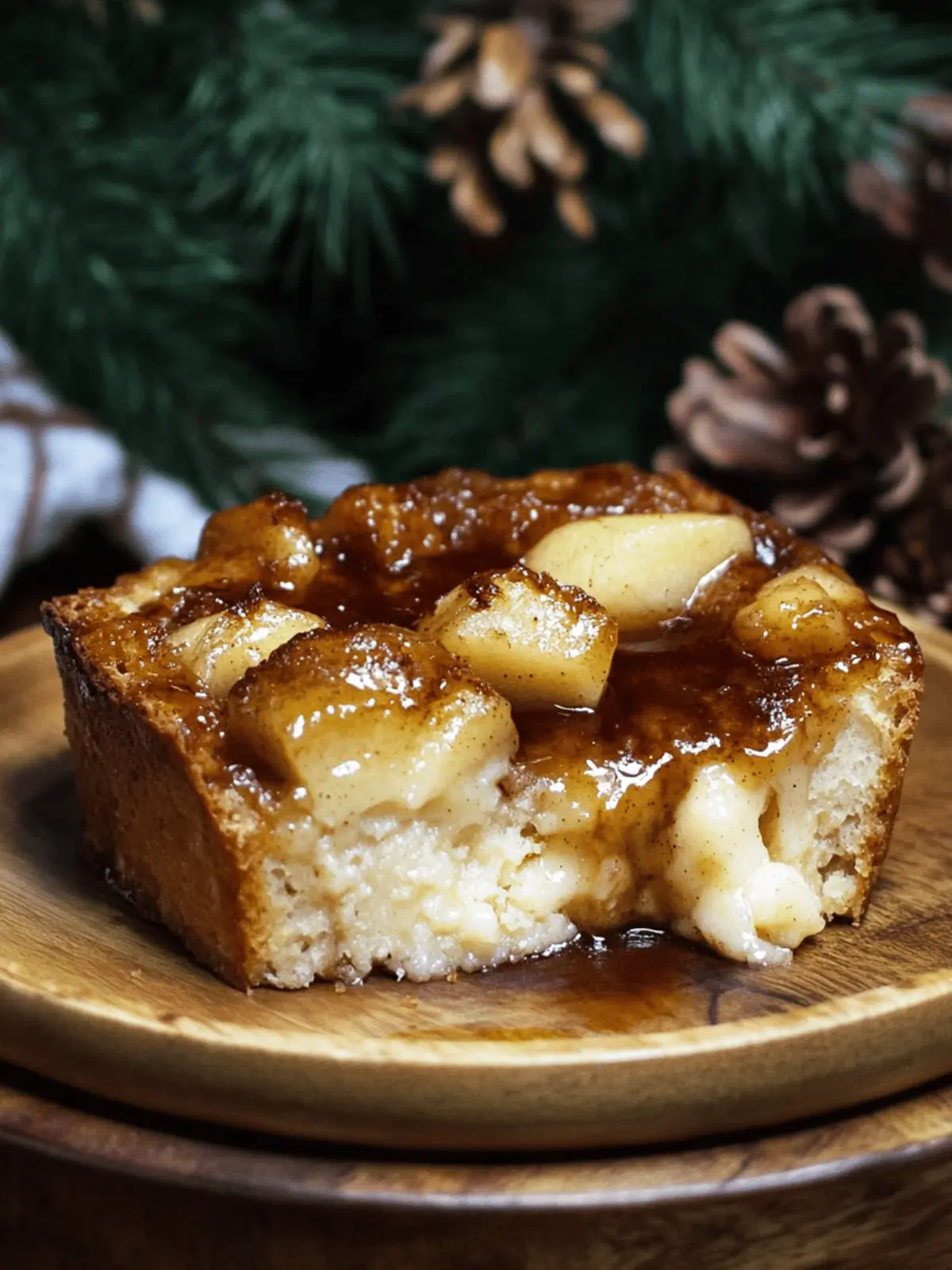 Cardamom Pear Bread Pudding
