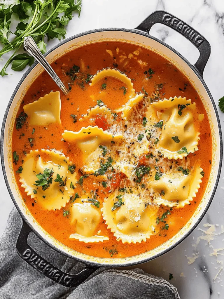 One Pot Ravioli Soup